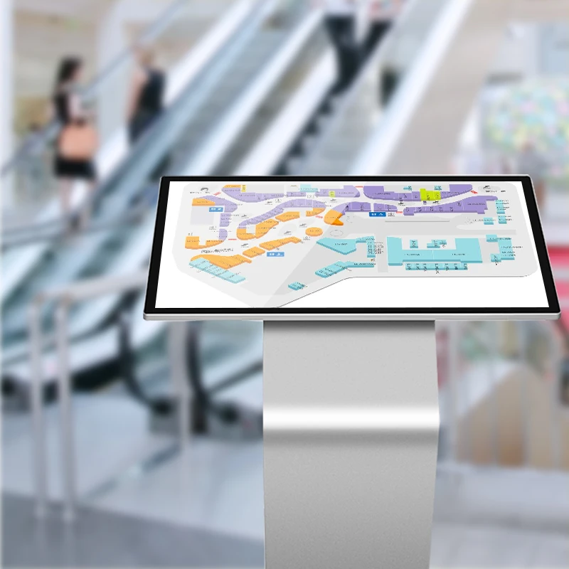 43 55 Inch Horizontal Interactive Digital Touch Kiosk Capacitive Infrared Smart Information Display for Shopping Malls