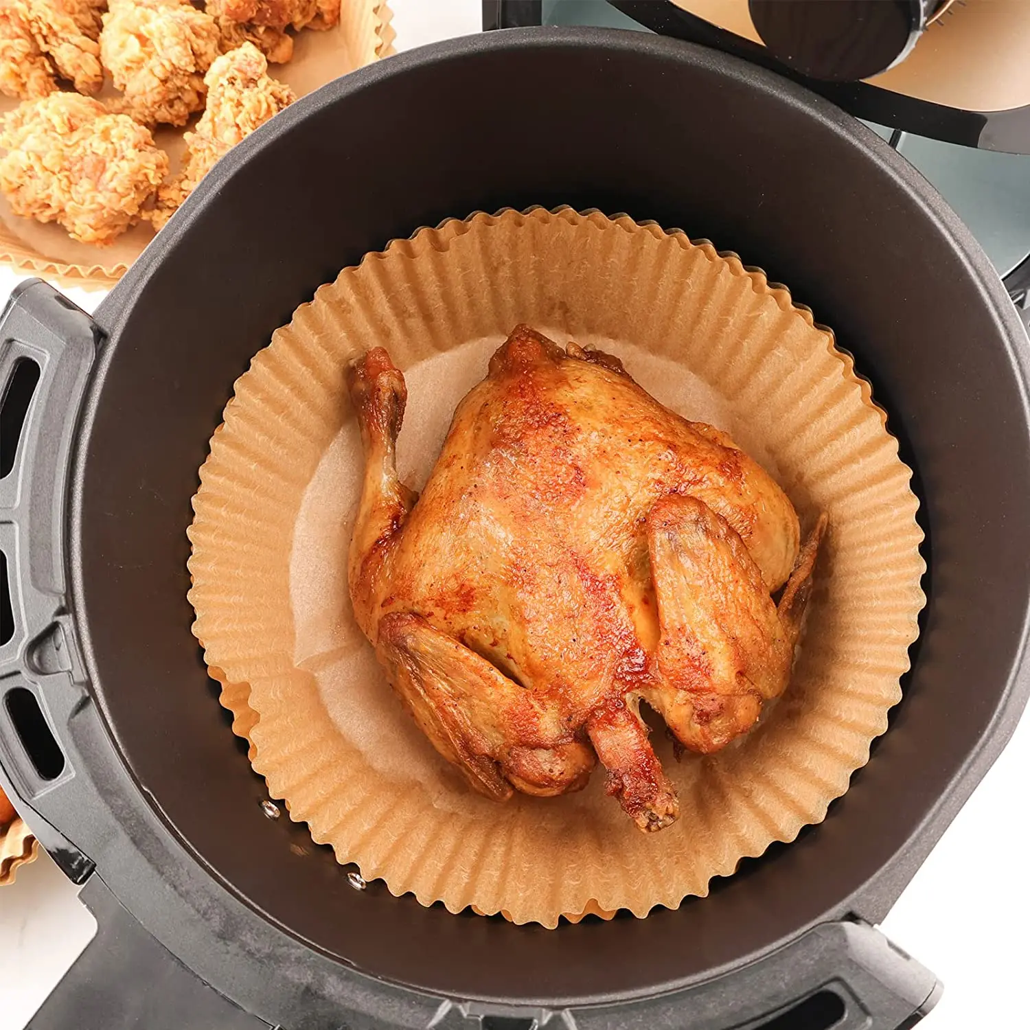 High Quality Air Fryer Liners High Temperature Resistant Non Porous Disposable Air Fryer Paper