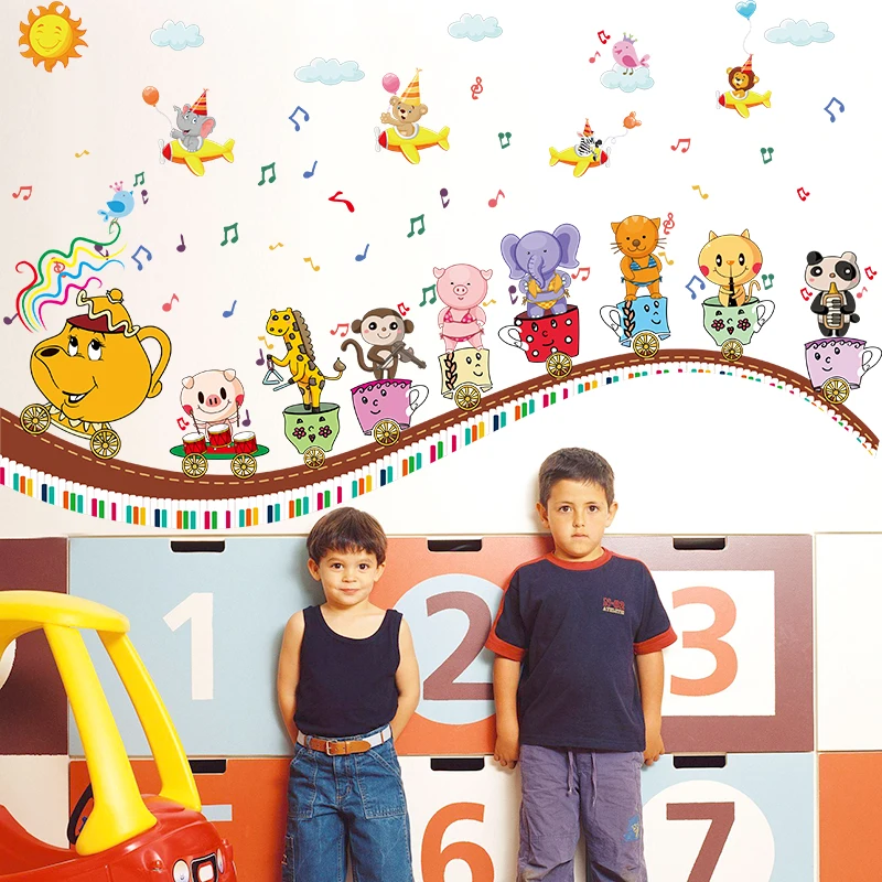music wall sticker children room sticker animal wall sticker