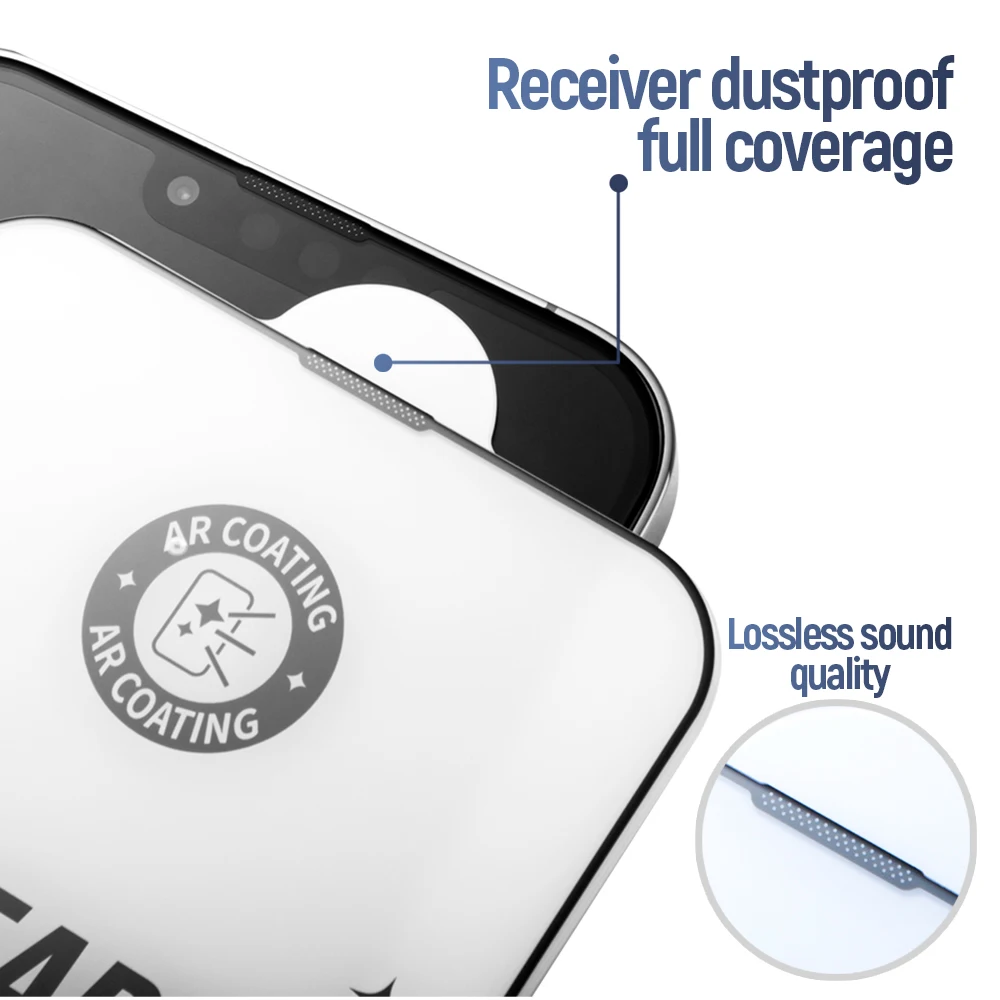 Blueo 9h Ultra Clear Anti-Reflective AR Tempered Glass Screen Protector For iPhone 14 Pro Max With Installation Tray