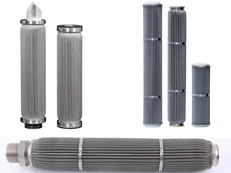 Factory Direct Sales Gas Hydraulic Liquid Oil Filter Folded Wire Mesh Sintered Filter Element