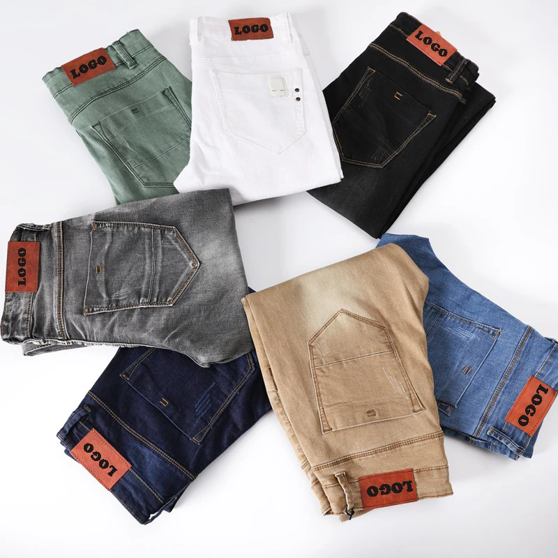 Factory OEM ODM stacked flare jeans Blue Fashion Jean Homme Animal Character Slim Fit Men Jean Pants