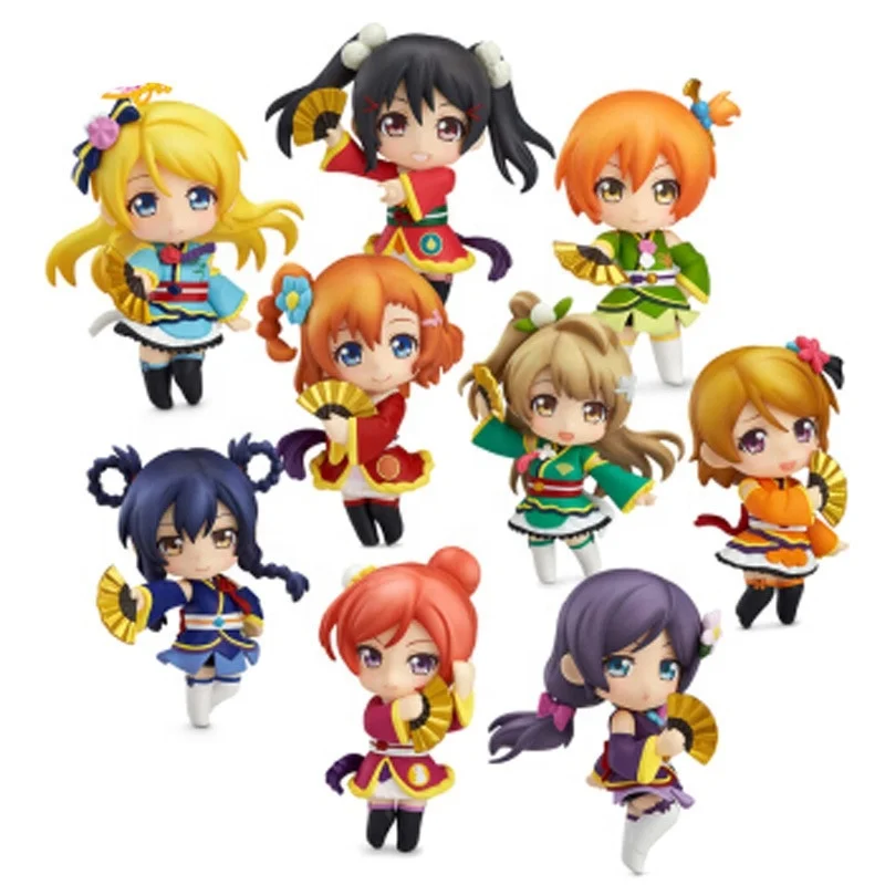 6CM Anime Figure Love Live Random One Q Version Kotori Minami Sonoda Umi Honoka Kimono Model Dolls Toy Gift Collect PVC