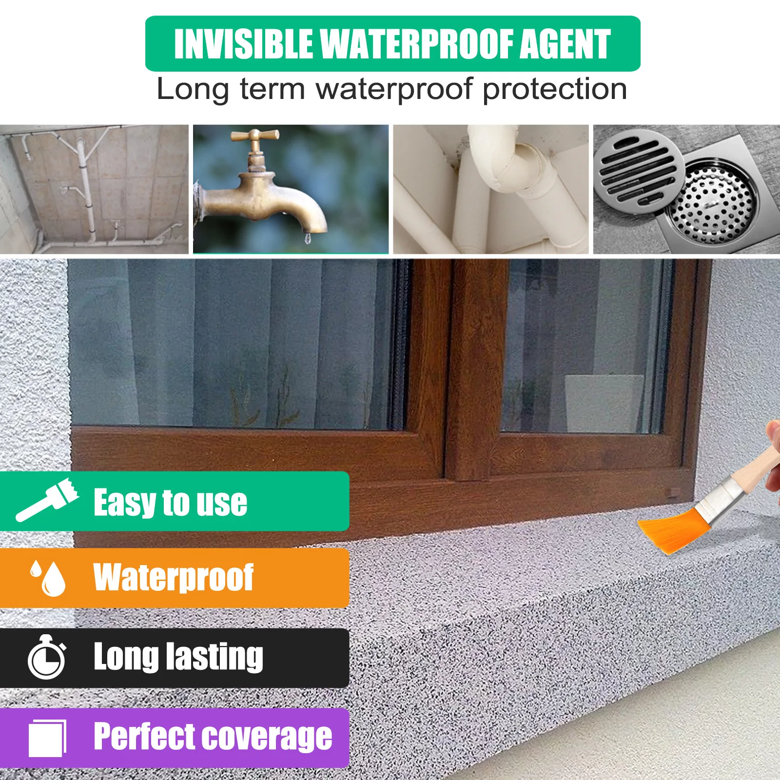 Waterproofing paint for home use Anti-leaking   invisible   concentrate waterproofing agent