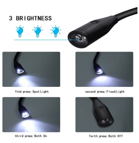 
Hands free Hug neck book Lamp rechargeable light neck portable night led book reading light round neck reading light 