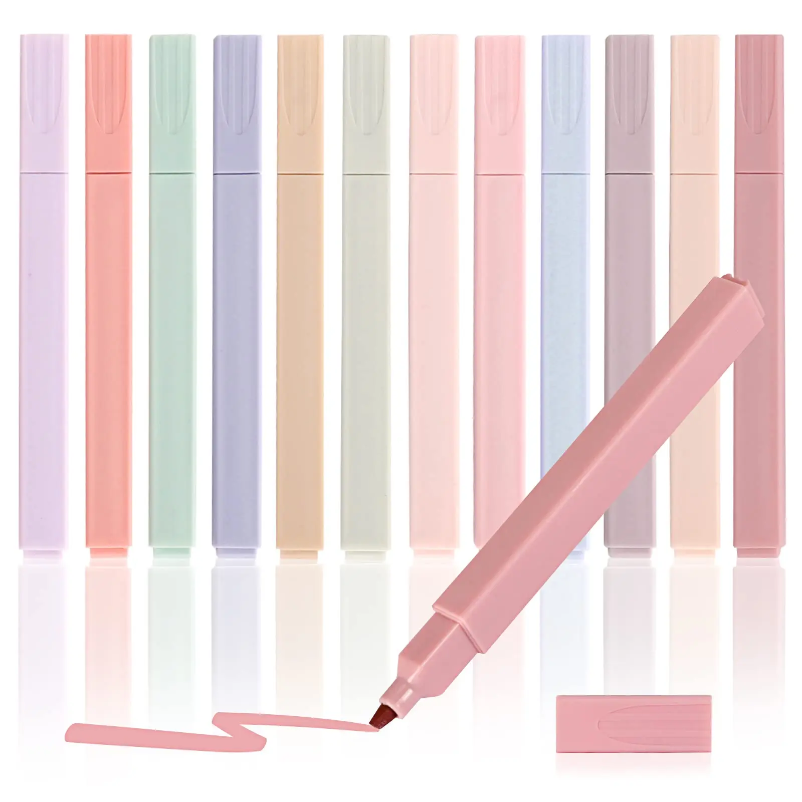 Highlighters Aesthetic Pastel Cute Highlighter Bible Highlighters and Pens No Bleed with Assorted Colors Dry Fast Easy