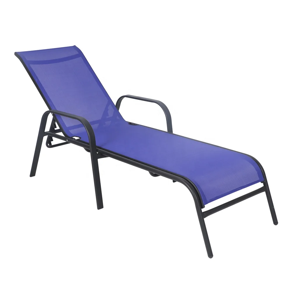 Swimming Pool Edge Lounge Chair Folding Backrest Hinge Customized Color Reclining Patio Lounger