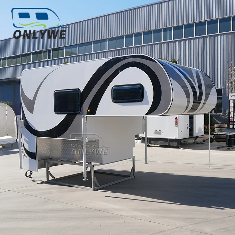 ONLYWE custom 4x4 off road flatbed truck camper lightweight slide in pick up truck camper for hilux truck