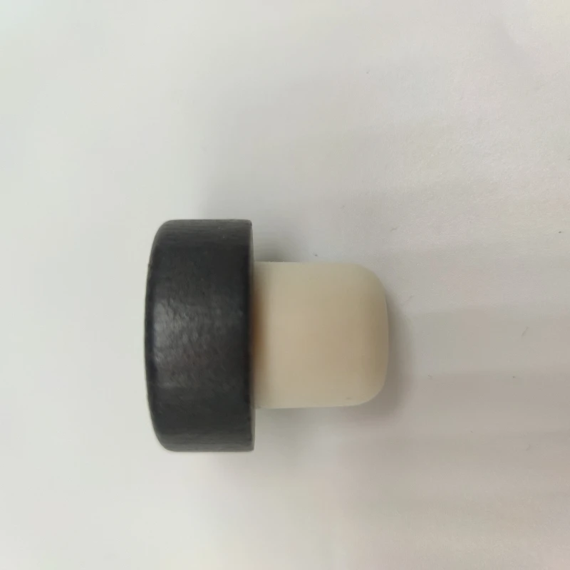 Wholesale Vodka Tequila Whisky Bottle Cork Stopper With Wooden Top Lids Bottle Stopper Closure T-shape Synthetic Corks