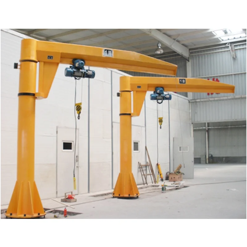 Base Mounted 3 tons 270 Degree Rotation Lift Jib Crane Boom Length 5m Lifting Height 3m