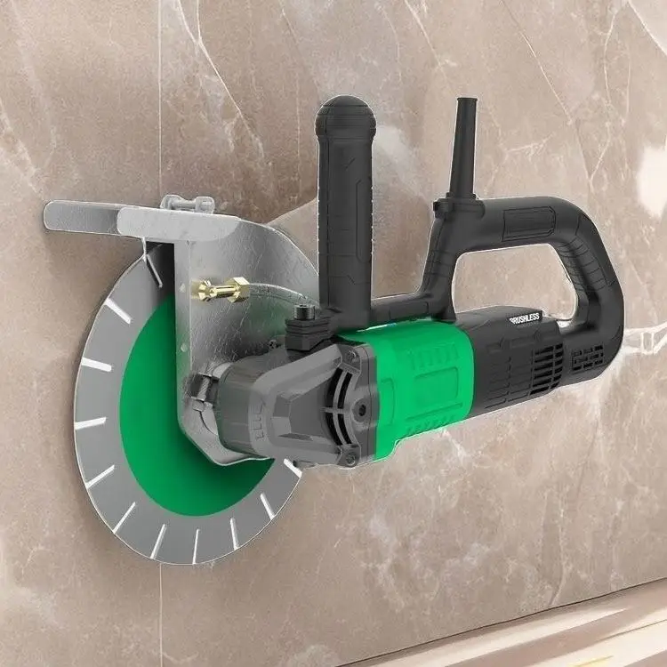 gasoline ring saw concrete cutter cuts concrete and masonry in alteration, renovation and new construction work