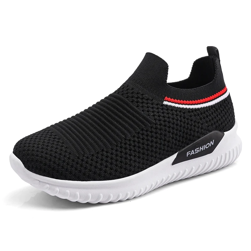 Socks shoes zapatos mujer Women Mother ladies Flat Slip on Platform Sneakers for Women Black Breathable Mesh Sock Sneaker