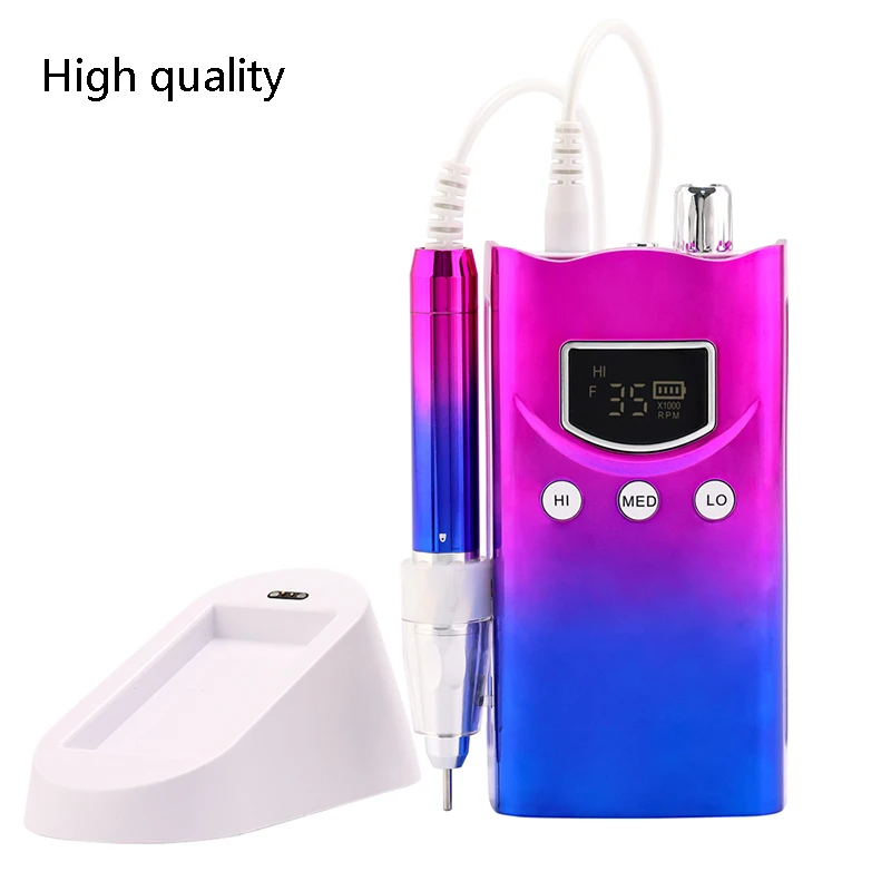 2024 Ultra Quiet Yo Electric Brushless Nail Drill Machine High Quality Portable Gel Polisher with 35000rpm Speed US Plug Salons