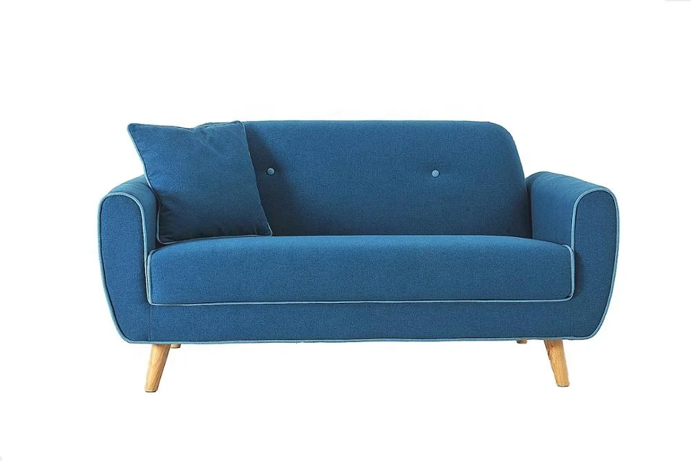 Nisco tufted memory foam 2 seater sofa living room sofa with solid wood legs