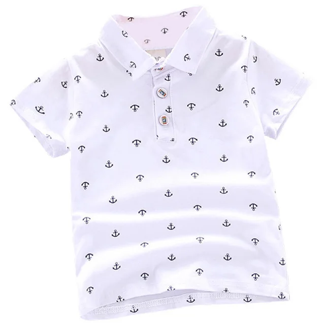 High Quality 100% Cotton Pique Sublimation Printed Breathable Toddlers Clothing Baby Boys Polo Shirt 2-7Y