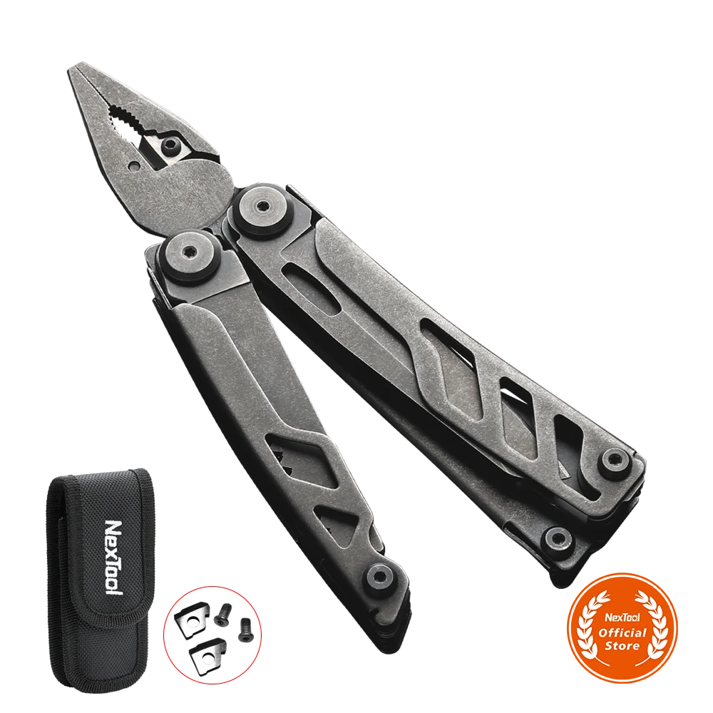 Nextool NE20120 Dark Hero 16 function multitool with Nylon Bag and replaced wire cuter pliers knife multi tool EDC tools