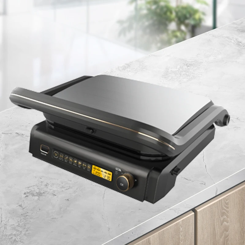 Steak Sandwich Machine Household Oven Bread Maker Barbecue Plate Double-Sided Electric Baking Pan contact grill