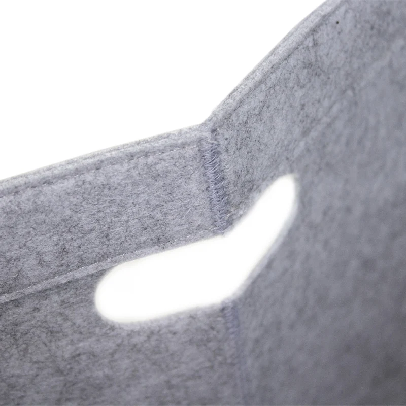 Custom Felt Foldable Storage Box woven Storage Basket For Shelf Collapsible Carry Handles Felt Closet Storage Laundr