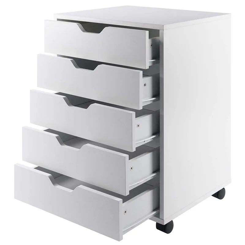 Simple home office easy to move wooden storage cabinets