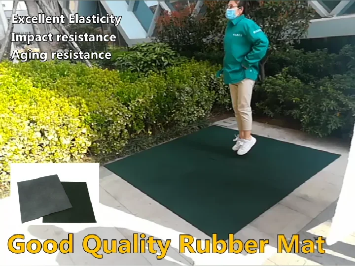 2024 Popular indoor sports flooring carpet mat crossfit room rubber mat gym rubber floor tile