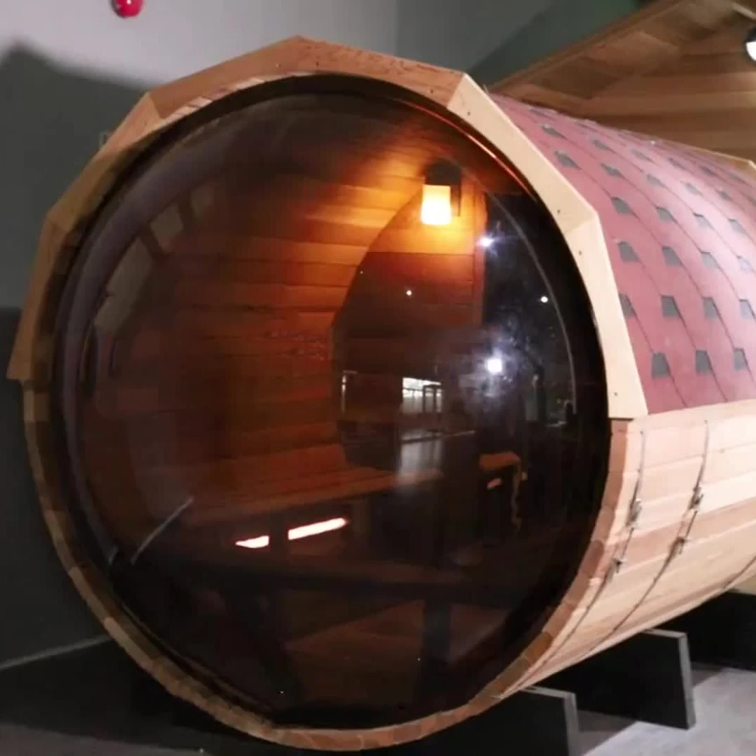 2-8 Person Outdoor Steam Sauna Barrel Wood Sauna Rooms