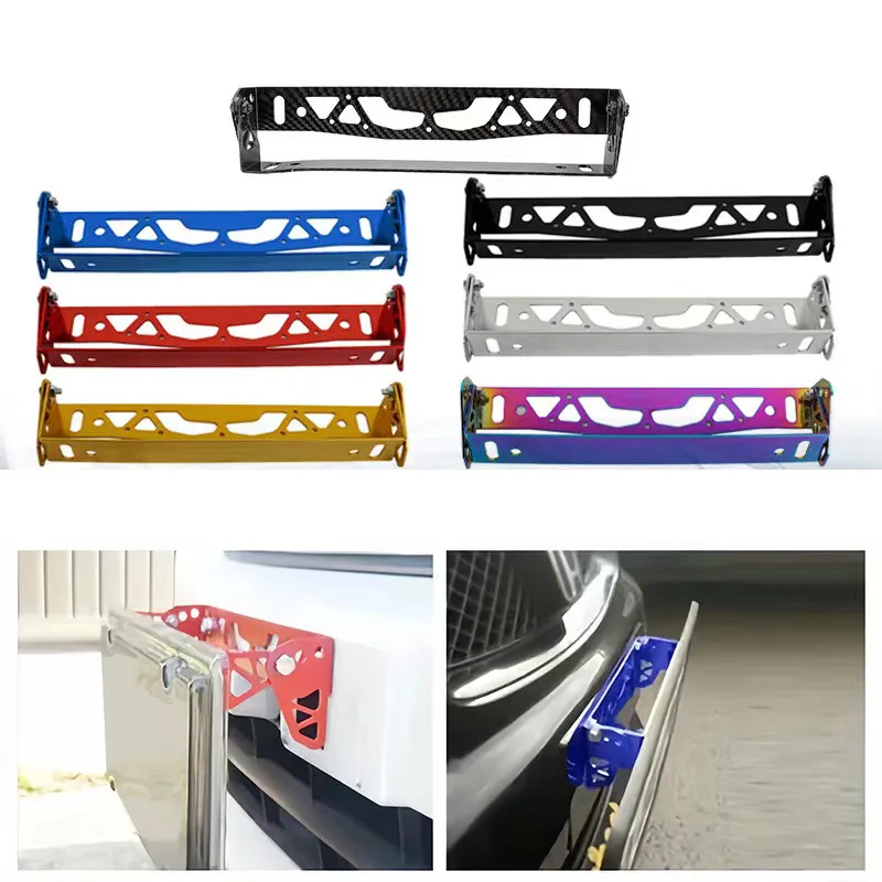 Auto Universal Aluminum Adjustable Swivel Frame Decorative License Number Plate Holder Mount Bracket