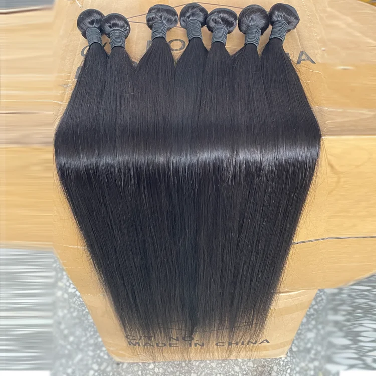 Super Double Drawn Cuticle Aligned Raw Vietnamese Human Hair Bundle Vendors Wholesale Raw Indian Temple Human Hair Extensions