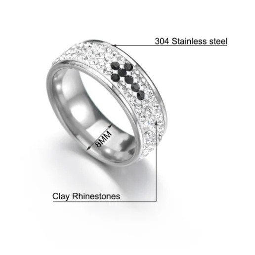 Europe Classic Stainless Steel Letter Bible Rings Black Silver Rose Gold Band Jesus Cross Prayer Ring