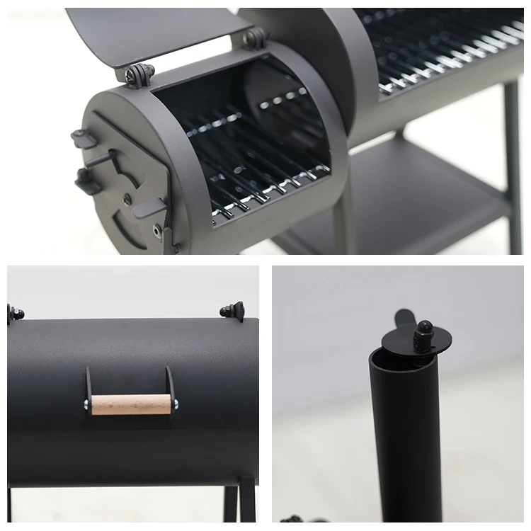 Portable Meat Fish Charcoal Burning Barbecue Durable Mini BBQ Grill Offset Smoker