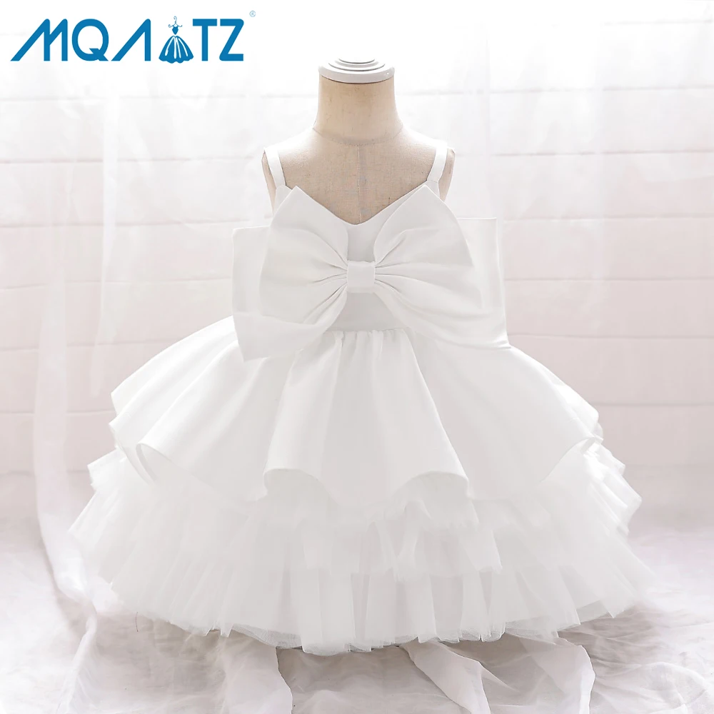 MQATZ Hot Selg Children Clothing Toddler Girls Spaghetti Strap Layered Baby Ruffle Party Dress