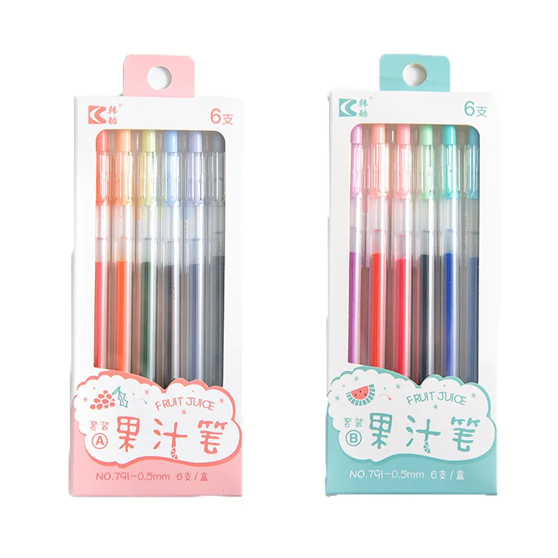 Paint you Cute School Supplies 2024 Juice Pen fancy pen Student Hand Ledger Drawing Creative Fruit Candy Gel Pen