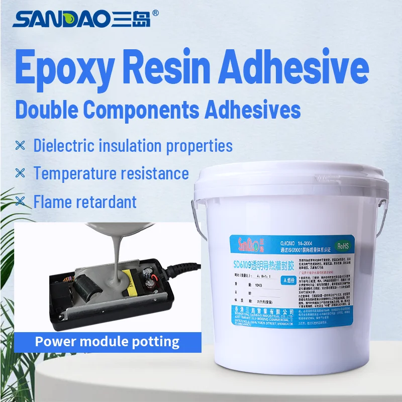 SD6109 Two-Component Thermal Sealing Adhesive PU Epoxy Resin for PU LED Article Lamp