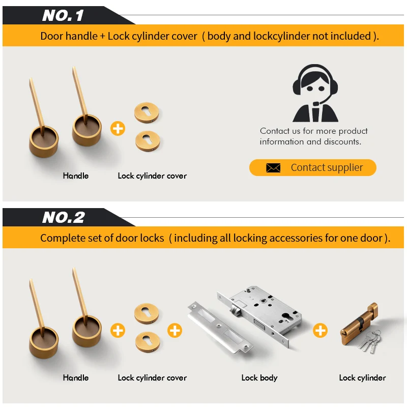 Modern Interior Zinc Alloy Door Lock Lever Handle New Style Wooden Handle for Hotel Bathrooms Steel Material