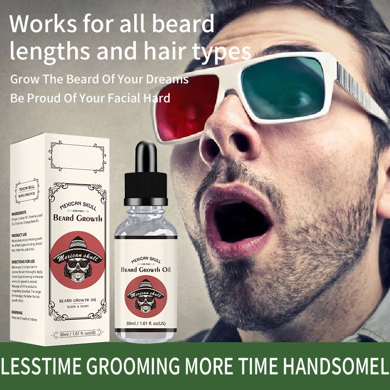 Oem HOT Custom Logo 100% Natural Organic Men Beard Oil Private Label Kit Set Growth Beard Oil