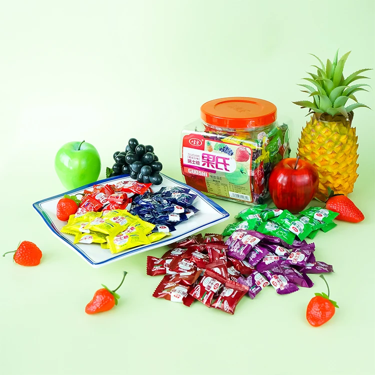 Best Quality Assorted Fruity Flavors Gummy Colorful Delectable OEM Service Cheap Soft Chewy Milk Candy