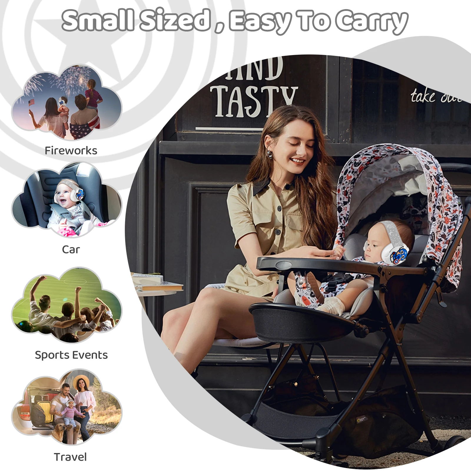 Kid Headphones Noise Cancelling Baby Ear Defend Silicone Sleep Hearing Protection Adjustable Babi Earmuff