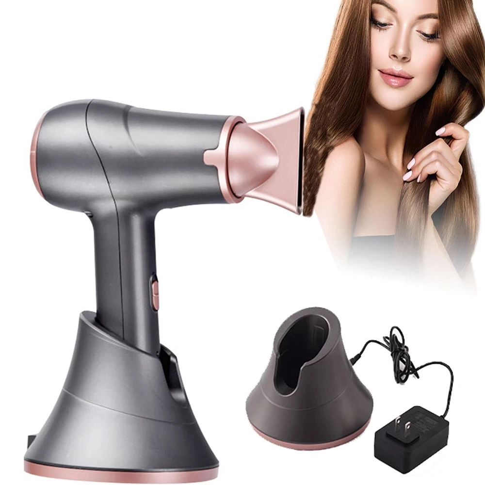 Hot Cold Wind Electric Blower Rechargeable Blower Dryer Home Appliances Wireless Hair Dryer
