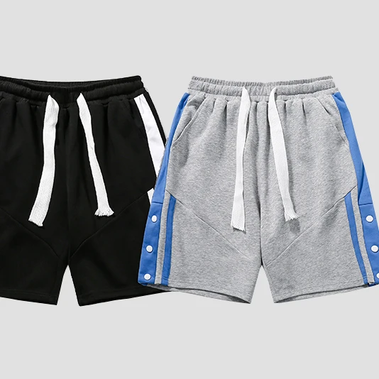 New coming new style streetwear casual stripe shorts mens breathable cotton sports shorts