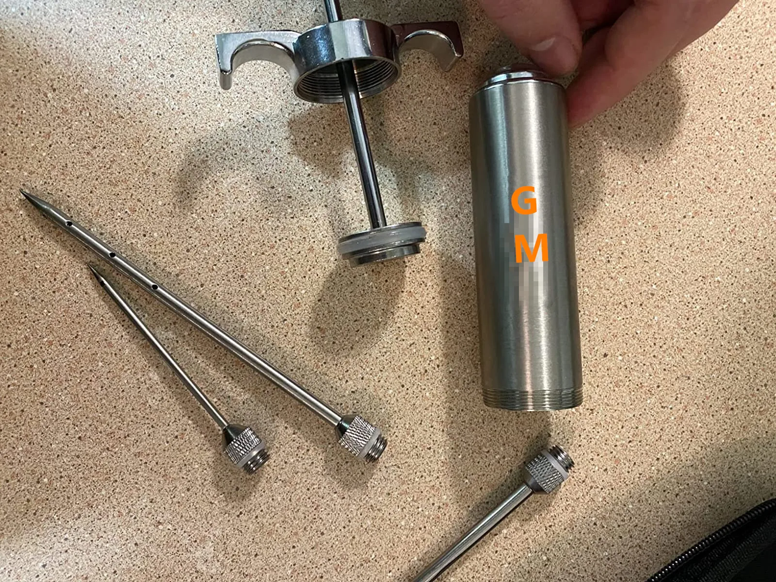 Stainless Steel Meat Injector Marinade Gun for Infusing Steak with Brine Durable Metal Meat Brine Injector