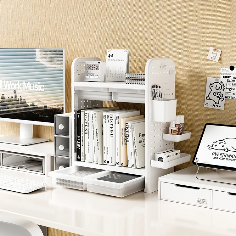 DIY Creative Shape Pegboard Study Table Pen Holder Desk Organize Accessories Hole Plate Shelfr Storage Box with