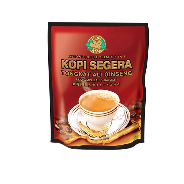 Низкая цена ISO сертифицированный Малайзии вкус Tongkat Ali экстракт женьшеня 5 в 1 легко подготовиться к кофе бизнес и кофейня