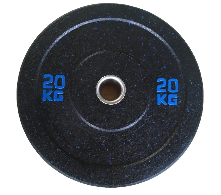 Custom Logo Gym Fitness Weightlifting Hi-temp Barbell Plate 5kg 10kg Power Training Crumb Rubber Bumper Plate