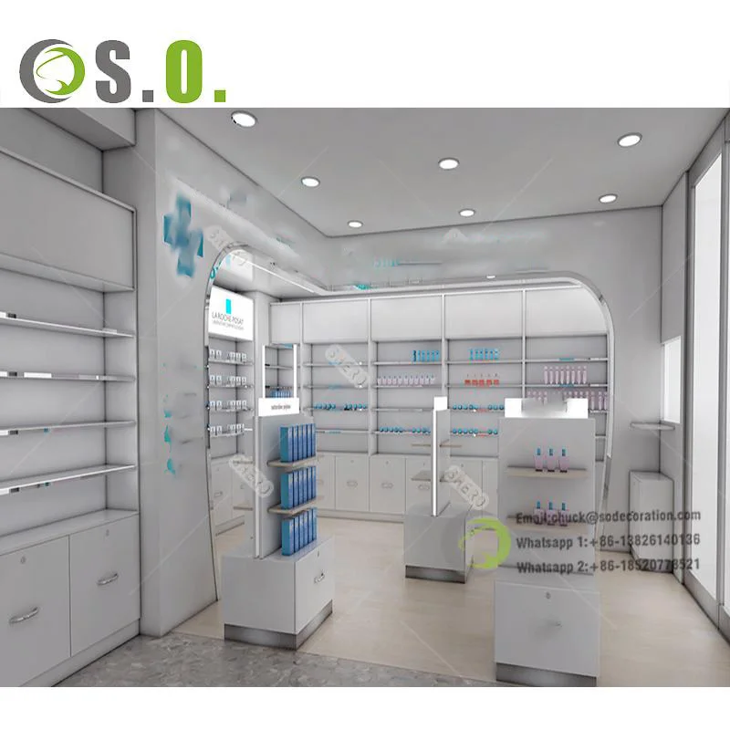 Factory Direct Sale Medical Shop Furniture Pharmacy Shop Fitting Display Racks For Pharmacy