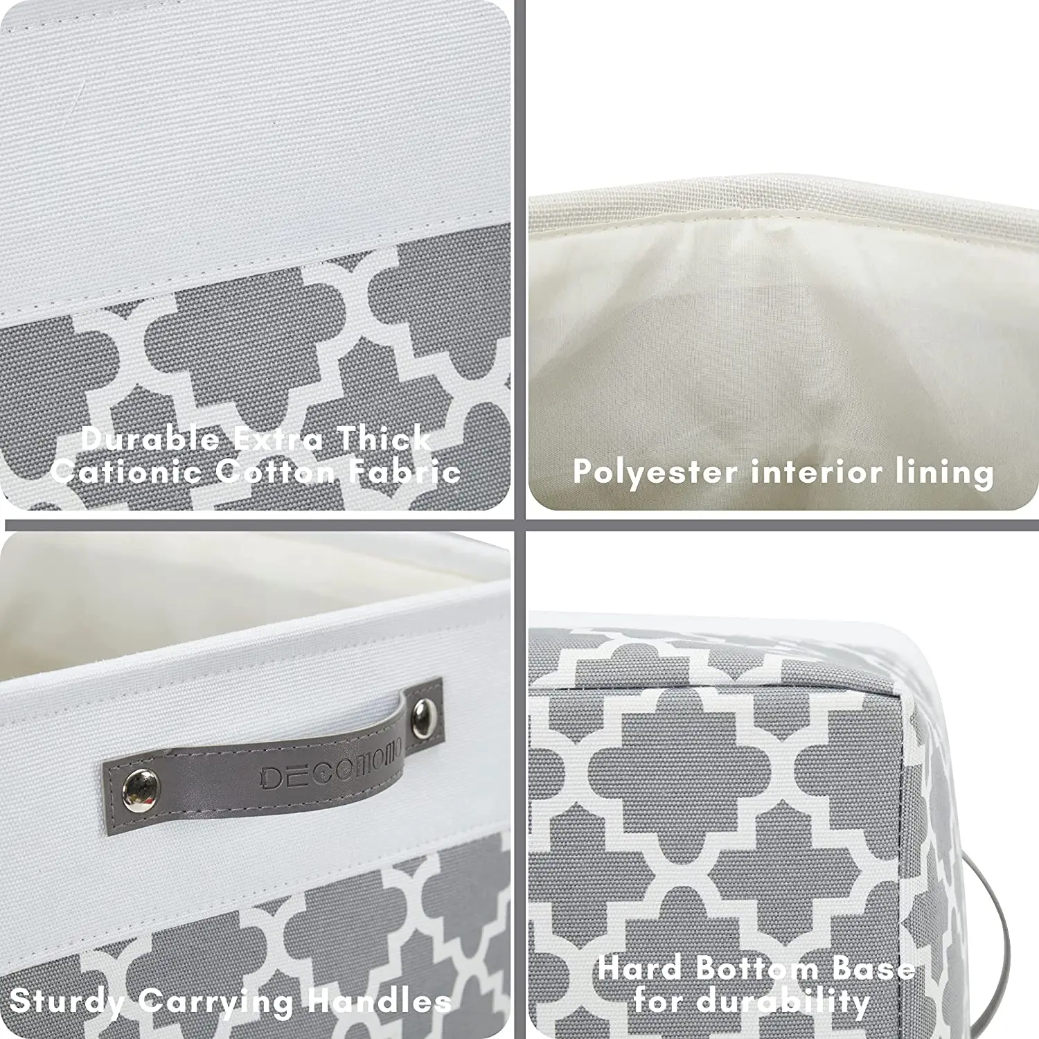 KUYUE Storage Basket Collapsiblerope Storage Box Organizer Foldable White Clothing Organizer Modern Folding Rectangle Manual