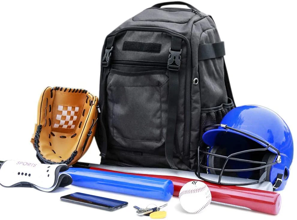 Baseball Bat Bag Backpack External Helmet Holder for Baseball,T-Ball and Softball Equipment and Gear