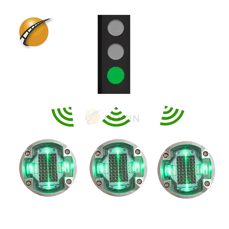 IP68 waterproof smart crosswalk intelligent solar in-roadway warning light