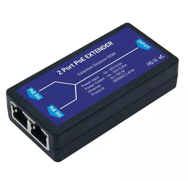 Внешний cpe 2 портный POE удлинитель для головок 10/100 Мбит/с 1 0 Гбит/с IEEE 802.3af Стандартный вход/выход IP камера продлить 100 метров диапазон
