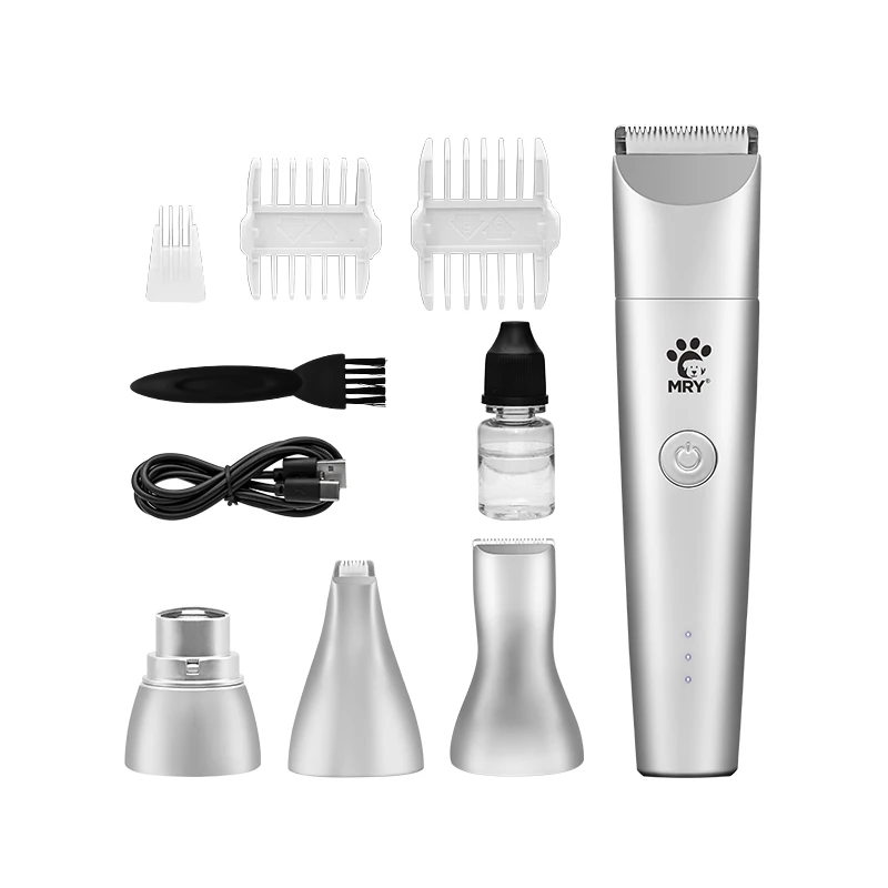 MRY Pet Maquina De Cortar Cabelo Rechargeable Cordless Dog Shaver Clippers Electric Quiet Hair Clippers Set for Dogs Cats Pets
