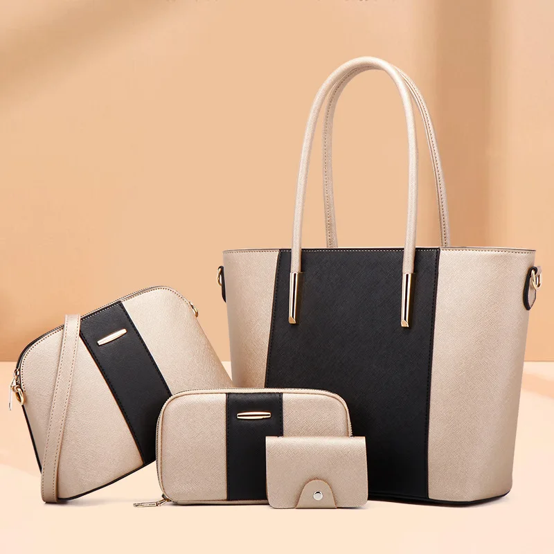 New Fashion Luxury Handbags New 4 PCS Set Women Handbag Female Shoulder Bag Travel Shopping Ladies Crossbody Bag money clutch