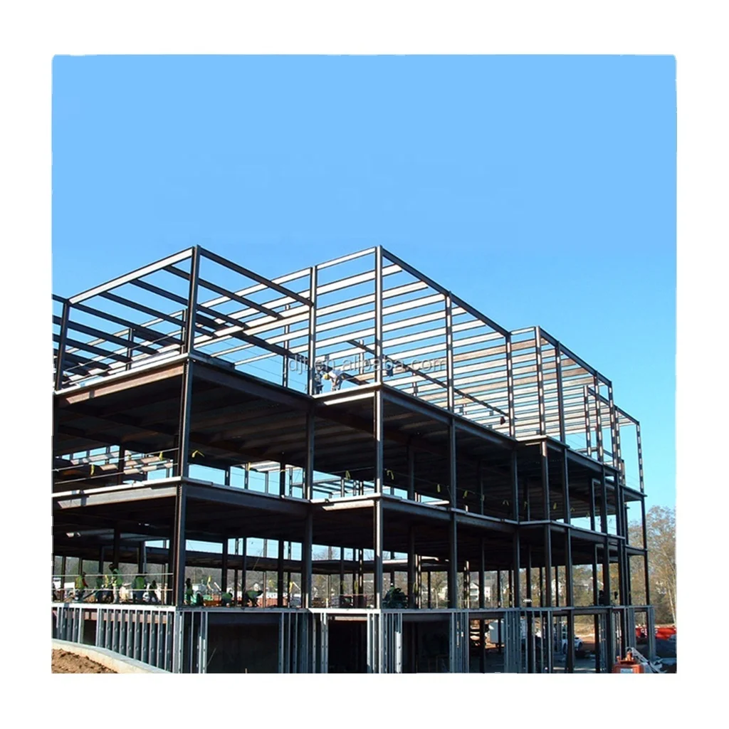 heavy steel high rise steel structure hotel good appearance life long 70 year steel shopping mall